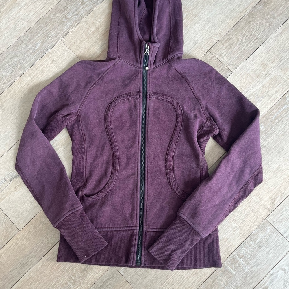 Lululemon Athletica Maroon Scuba Zip-Up Hoodie